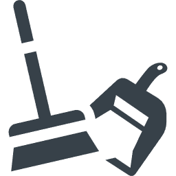 ほうきとちりとりのアイコン
