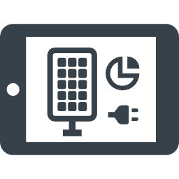 タブレットでの電力管理のアイコン