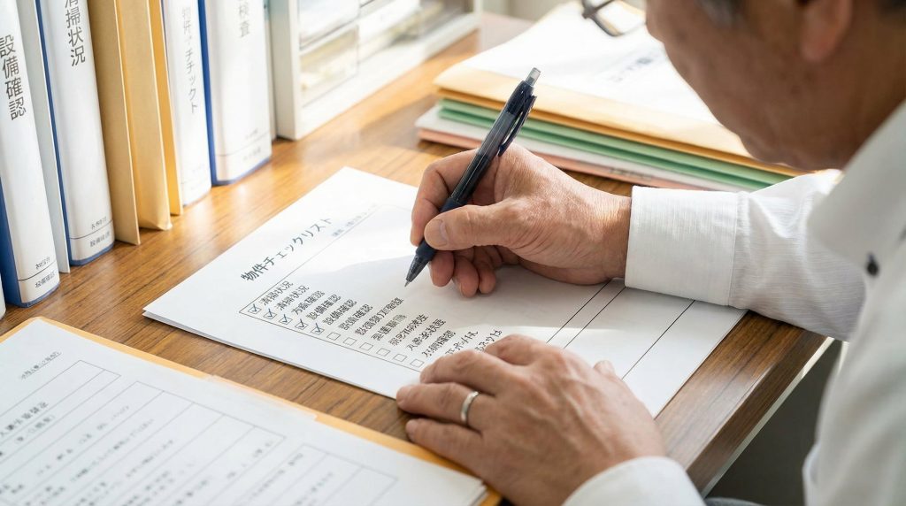 管理会社の対応状況をチェックリストで確認するオーナー